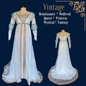 Vintage QUALITY Handmade Princess Medieval Renaissance LARP Wedding Costume